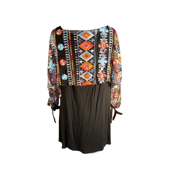 Raozoli Colorful Embroidery Blouse Tunic Women Size Large - Picture 5 of 10